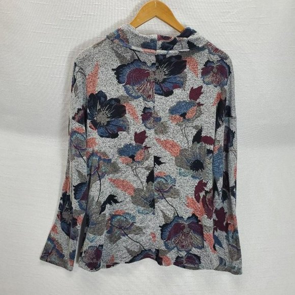 Jennifer Lopez Sweater Womens XXL Marbled/Floral Lightweight Loose Turtleneck - Picture 5 of 10